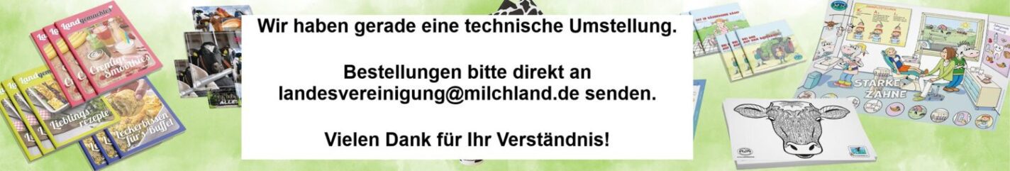 Shop - Produkte und Angebote für Milchverarberitende Unternehmen, Schulen und Kitas