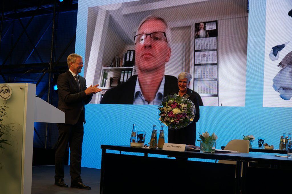 Jan Heusmann, Herbert Heyen und Kristine Kindler auf der LVN-Mitgliederversammlung