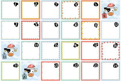 Übersicht 24 Türchen LVN-Adventskalender auf Facebook und Instagram