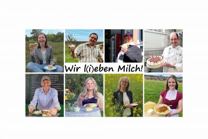 Bildcollage Wir l(i)eben Milch!