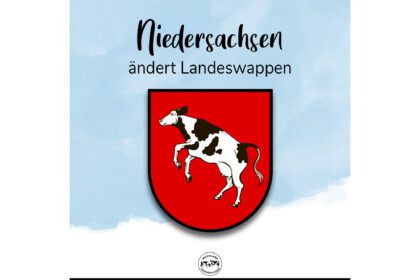 Landeswappen Niedersachsen mit springender Kuh