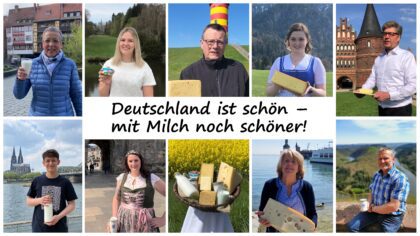 Bild-Collage "Deutschland ist schön – mit Milch noch schöner!"