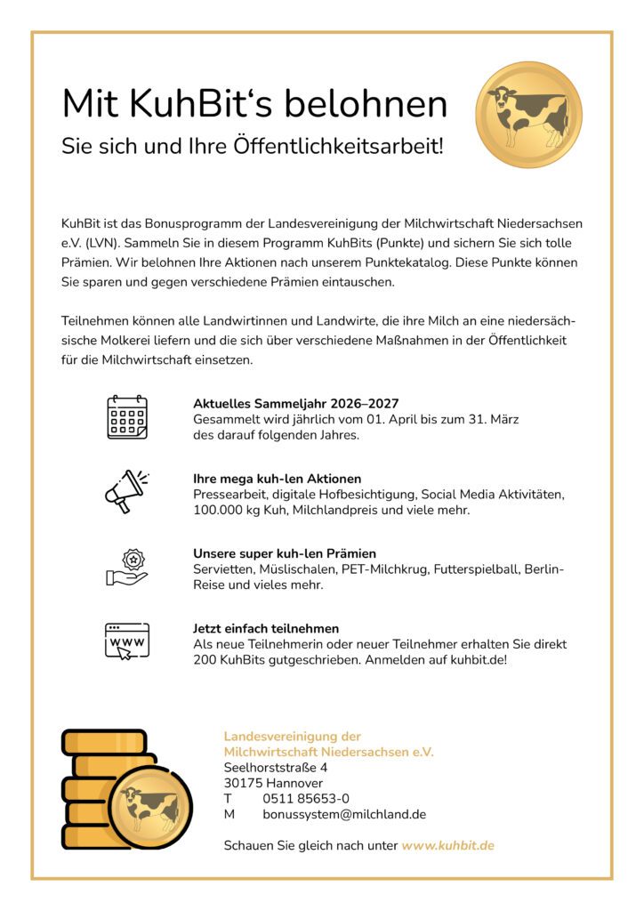 Flyer für KuhBit-Bonussystem